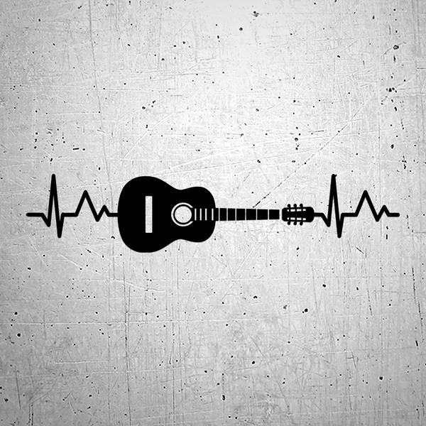Aufkleber: Cardio Elektro Akustikgitarre