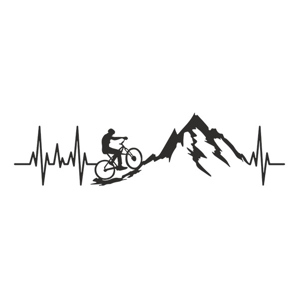 Aufkleber: Mountainbike-Ausdauerfahren