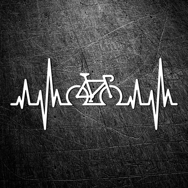 Aufkleber:  Straßenradsport-Kardiogramm