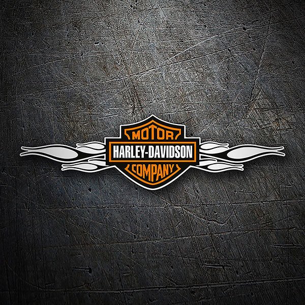 Aufkleber: Harley Davidson schwarze Flammen