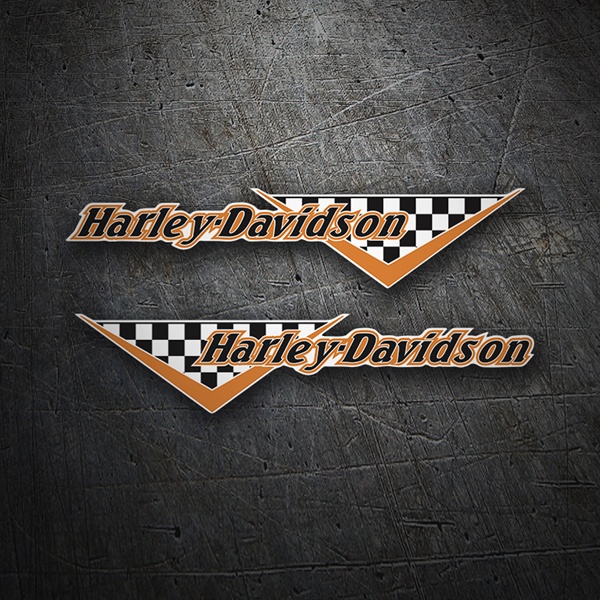 Aufkleber: Kit Harley Davidson Flag Checker