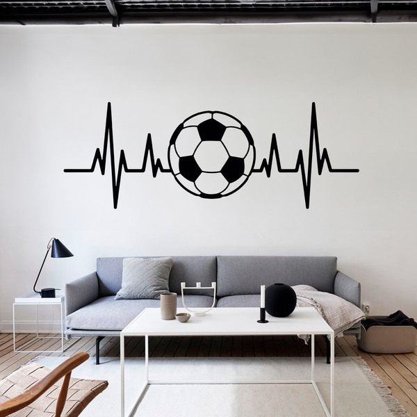 Wandtattoos: Fußballförmiges Elektrokardiogramm