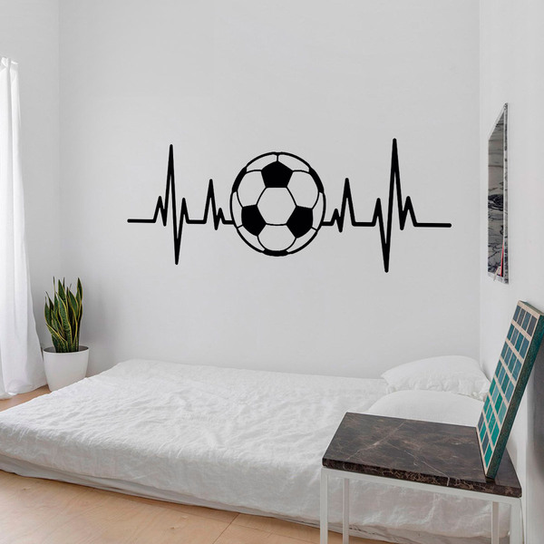 Wandtattoos: Fußballförmiges Elektrokardiogramm