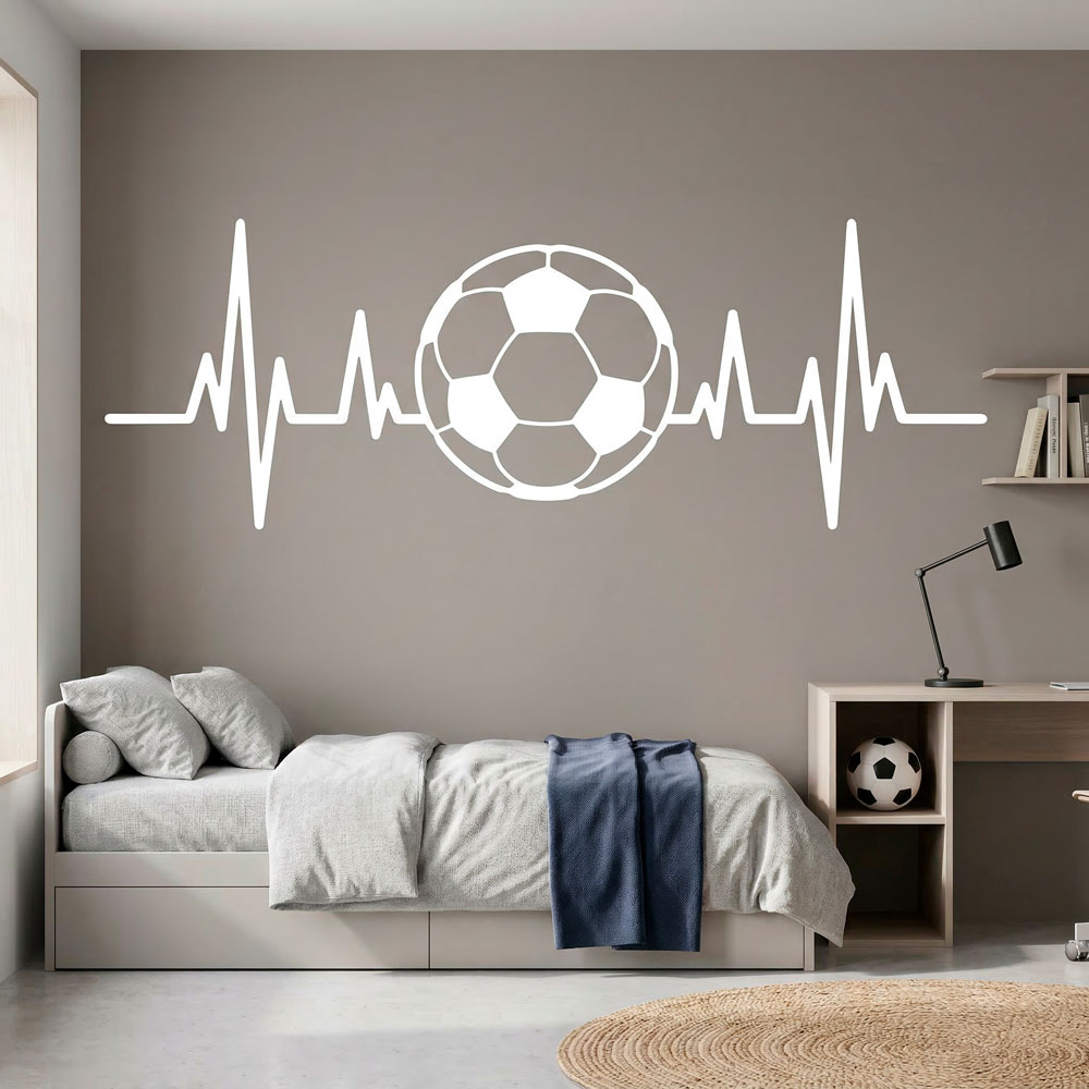 Wandtattoos: Fu&szlig;ballf&ouml;rmiges Elektrokardiogramm