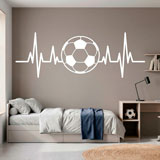 Wandtattoos: Fu&szlig;ballf&ouml;rmiges Elektrokardiogramm 6