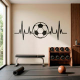 Wandtattoos: Fu&szlig;ballf&ouml;rmiges Elektrokardiogramm 8