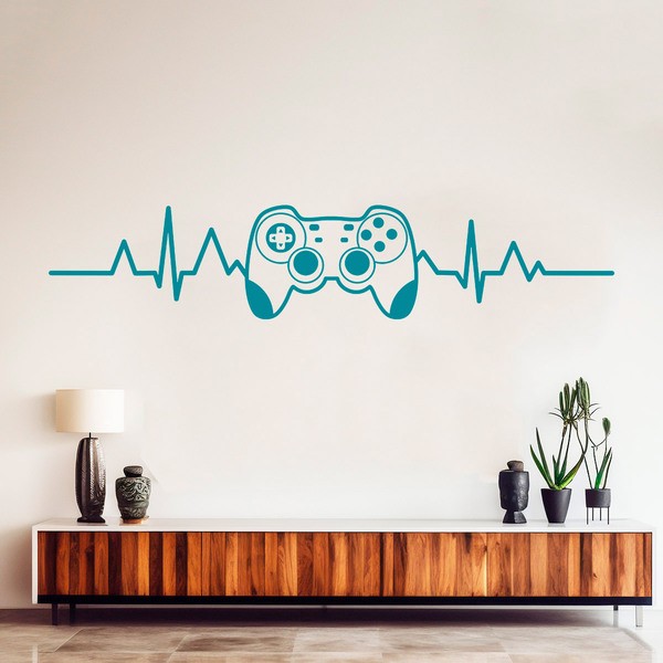 Wandtattoos: Elektrokardiogramm-Gamecontroller