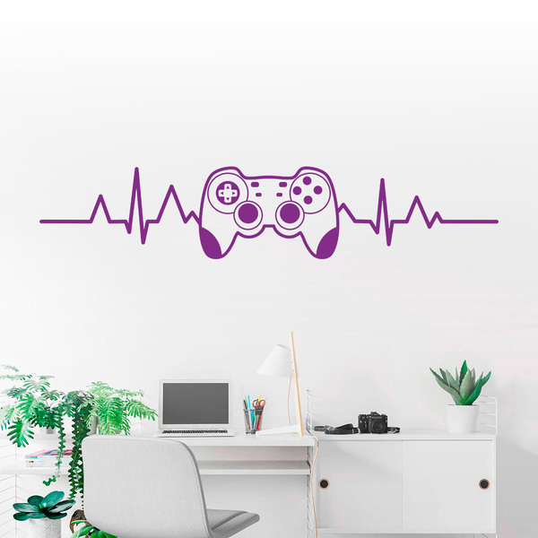 Wandtattoos: Elektrokardiogramm-Gamecontroller