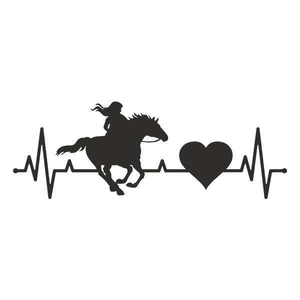 Wandtattoos: Pferde-Elektrokardiogramm
