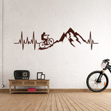 Wandtattoos: Mountainbike-Elektrokardiogramm 2