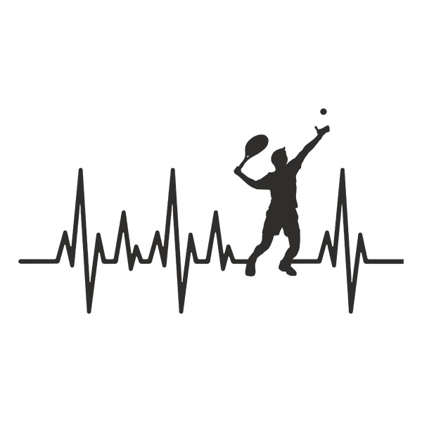 Wandtattoos: Elektrokardiogramm Tennis