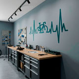 Wandtattoos: Elektrokardiogramm auf einem Rennrad 15