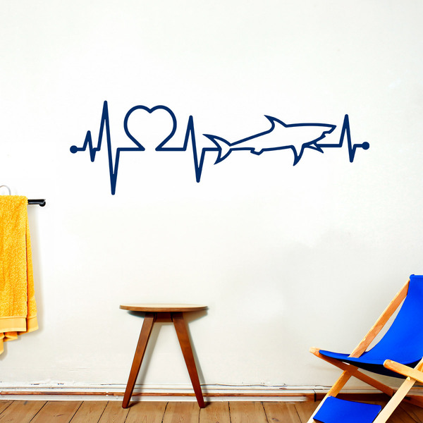 Wandtattoos: Hai-Elektrokardiogramm