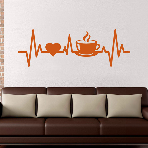 Wandtattoos: Kaffee-Elektrokardiogramm