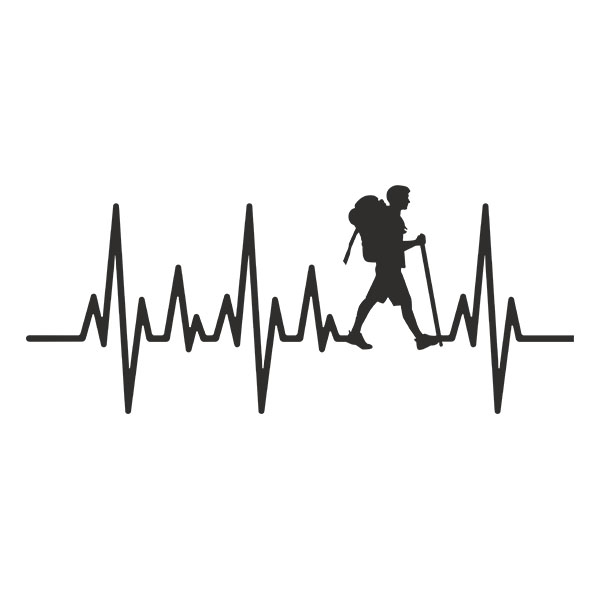 Wandtattoos: Elektrokardiogramm Wandern