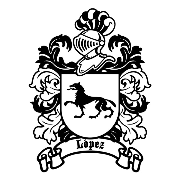 Wandtattoos: Heraldisches Wappen López