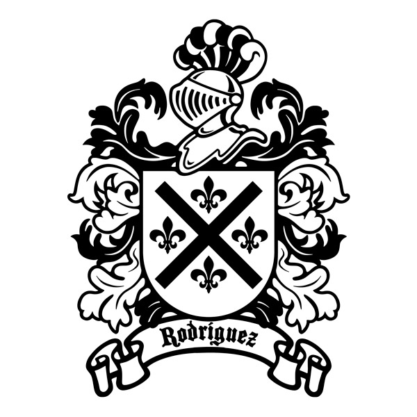 Wandtattoos: Heraldisches Wappen Rodríguez