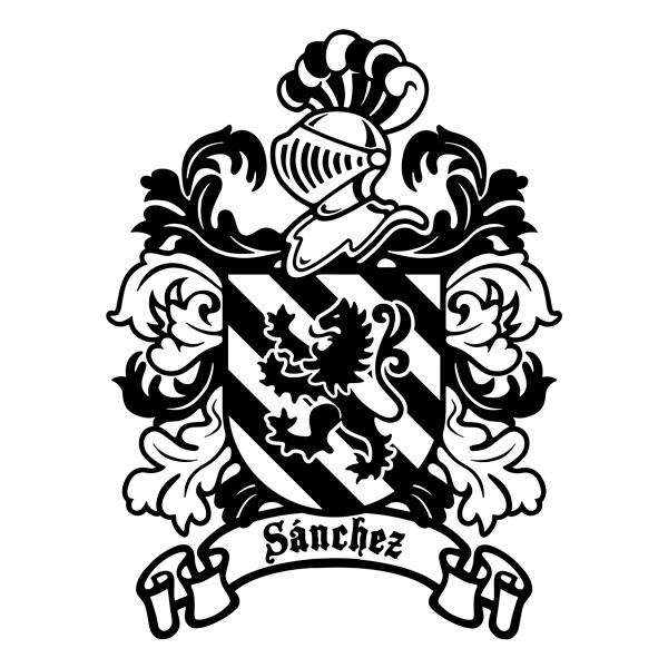 Wandtattoos: Heraldisches Wappen Sánchez