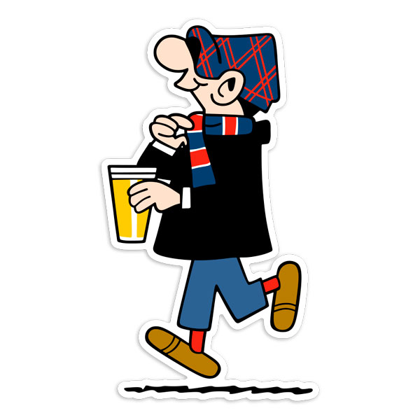 Aufkleber: Andy Capp Ultra PSG Supporter