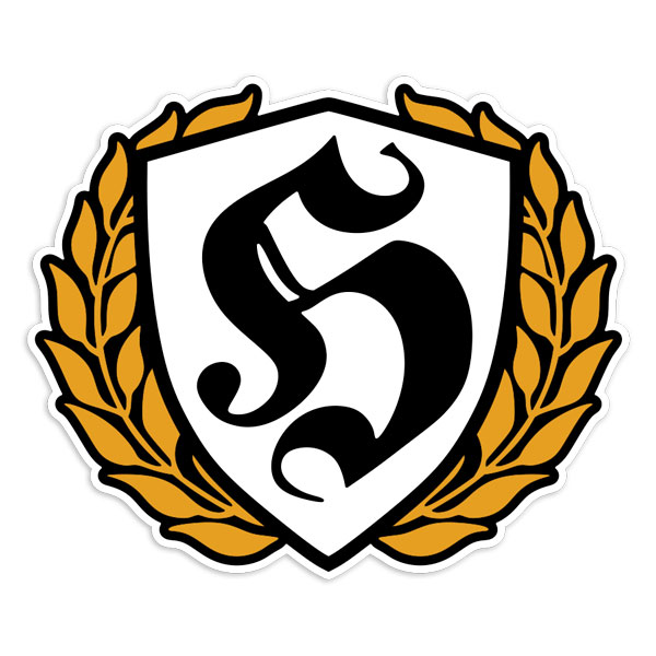 Aufkleber: Hooligan-Emblem S und Lorbeer