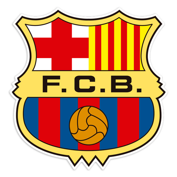 Aufkleber: FC Barcelona Wappen 80er