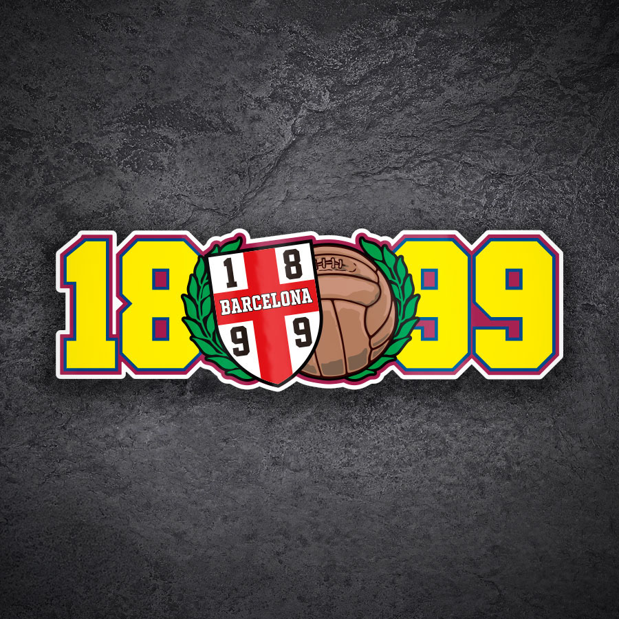 Aufkleber: 1899 FC Barcelona Historisches Emblem