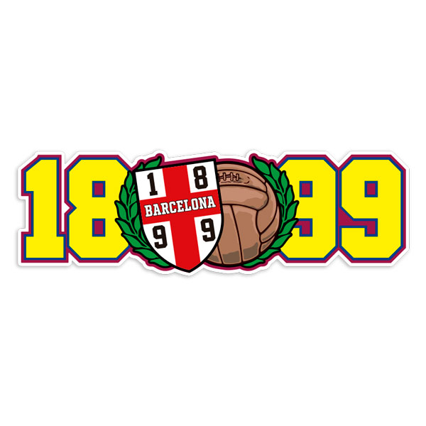 Aufkleber: 1899 FC Barcelona Historisches Emblem