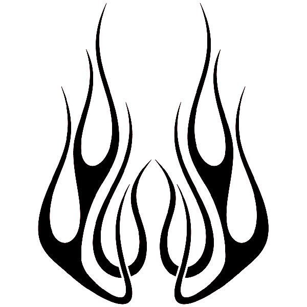 Aufkleber: Symmetrische Flammen