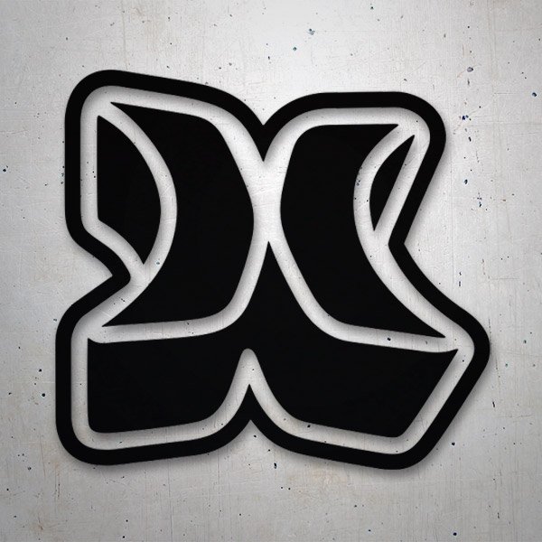 Aufkleber: Hurley logo 3D