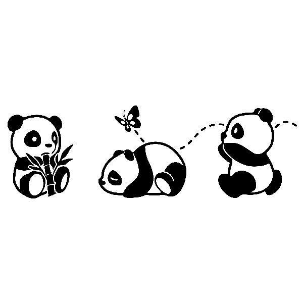 Kinderzimmer Wandtattoo: Die drei Pandas