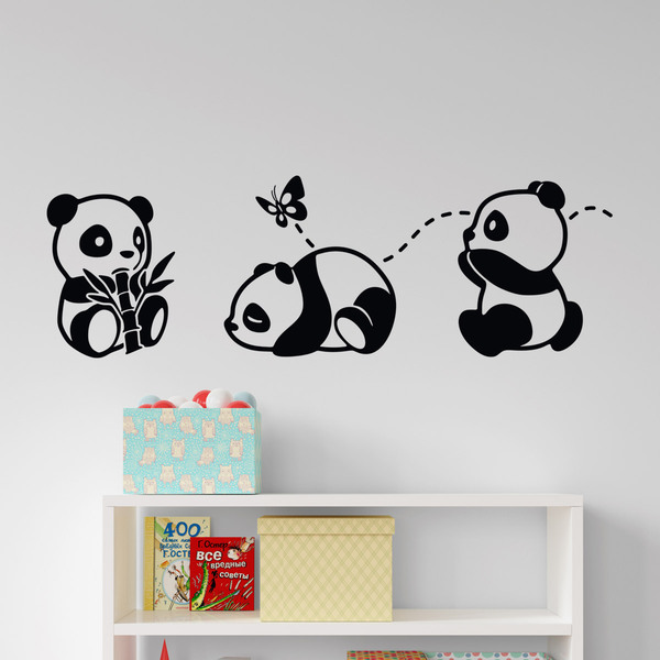 Kinderzimmer Wandtattoo: Die drei Pandas