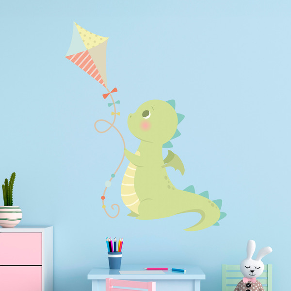 Kinderzimmer Wandtattoo: Drache, der mit Drachen spielt