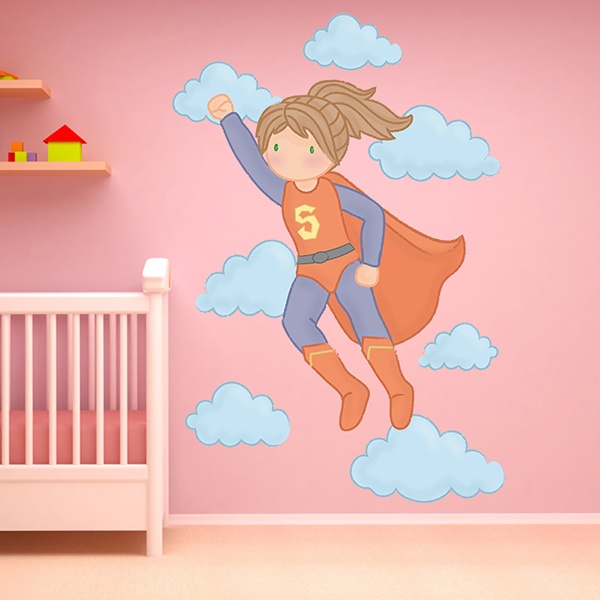 Kinderzimmer Wandtattoo: Super Mädchen