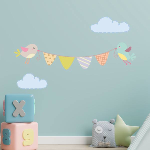Kinderzimmer Wandtattoo: Garland der Vögel
