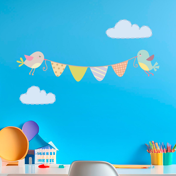 Kinderzimmer Wandtattoo: Garland der Vögel