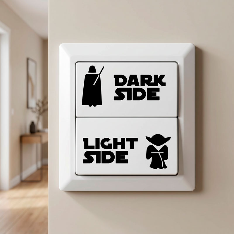 Wandtattoos: Star Wars Lichtschalter Dark Side & Light Side