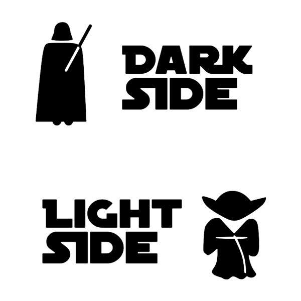 Wandtattoos: Star Wars Lichtschalter Dark Side & Light Side