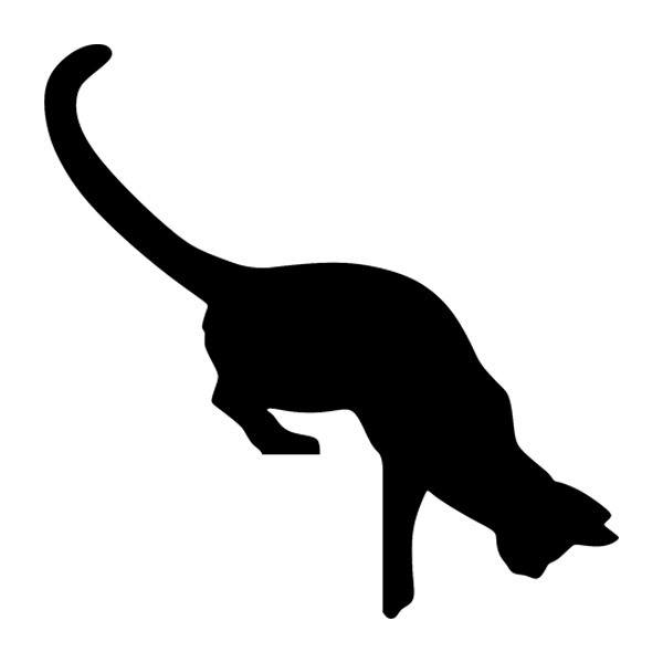 Wandtattoos: Katze Bereit zum Springen