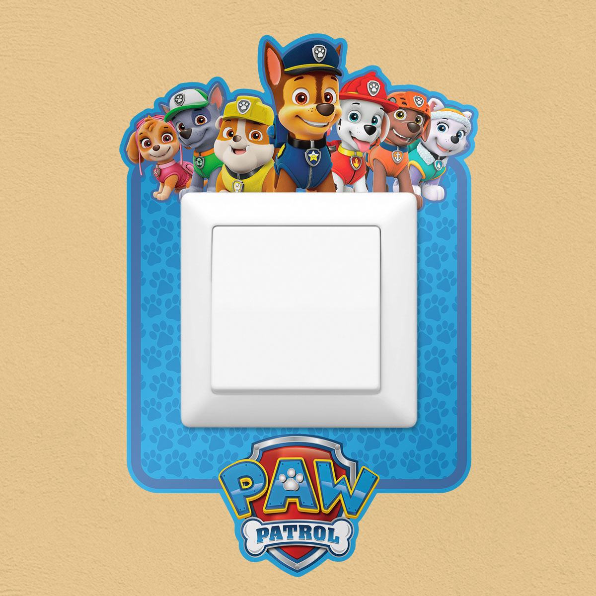 Wandtattoos: Vinyl Aufkleber Paw Patrol für Lichtschalter
