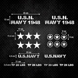 Aufkleber: Set 20X Aufkleber für Jeep USN Mavy 1948 2