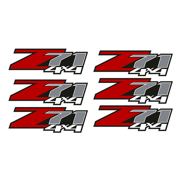 Aufkleber: Set 6X Aufkleber Chevrolet Silverado Z71 0