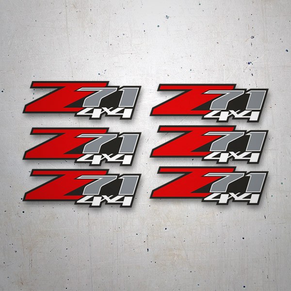 Aufkleber: Set 6X Aufkleber Chevrolet Silverado Z71