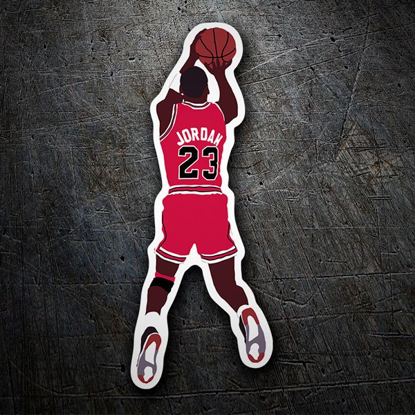 Aufkleber: Michael Jordan Schießen