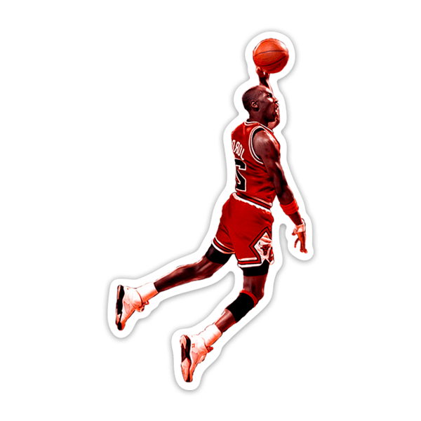 Aufkleber: Michael Jordan Historischer Sprung