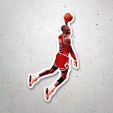Aufkleber: Michael Jordan Historischer Sprung 3