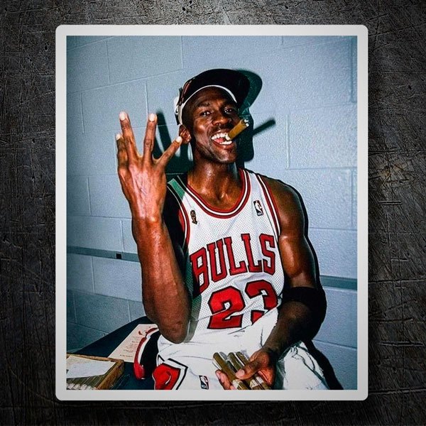 Aufkleber: Michael Jordan 4 NBA-Ring