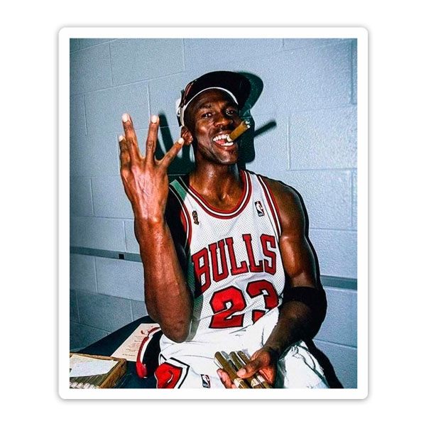 Aufkleber: Michael Jordan 4 NBA-Ring