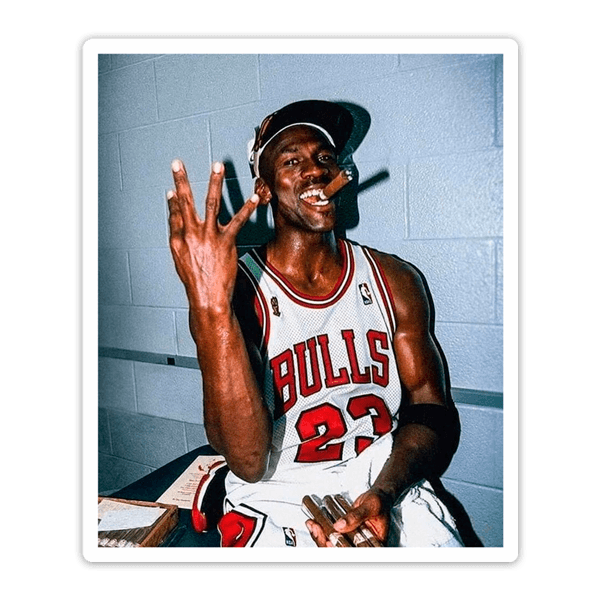 Aufkleber: Michael Jordan 4 NBA-Ring