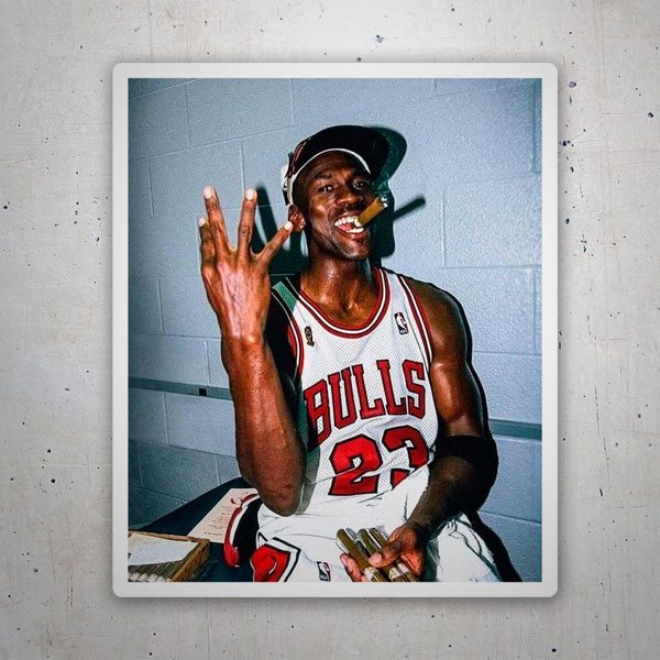 Aufkleber: Michael Jordan 4 NBA-Ring