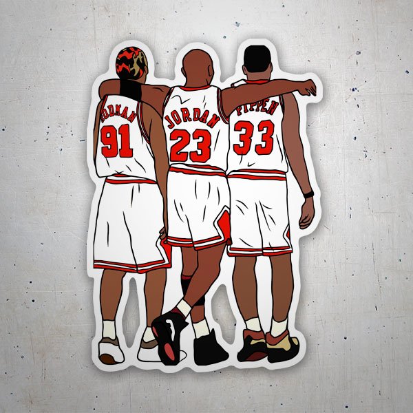 Aufkleber: Michael Jordan, Rodman und Pippen